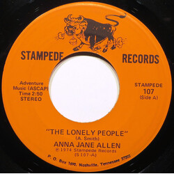 Anna Jane Allen The Lonely People USED VINYL 7INCH 45 RPM