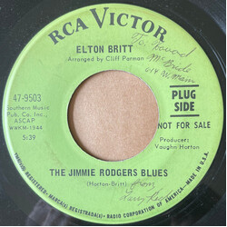Elton Britt The Jimmie Rodgers Blues USED VINYL 7INCH 45 RPM PROMO