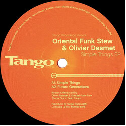 Oriental Funk Stew & Olivier Desmet Simple Things EP USED VINYL 12INCH 33 S RPM EP