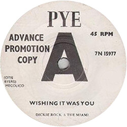 Dickie Rock / The Miami Showband Wishing It Was You USED VINYL 7INCH 45 RPM PROMO