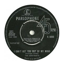 The Contrasts (4) I Can't Get You Out Of My Mind USED VINYL 7INCH 45 RPM SINGLE