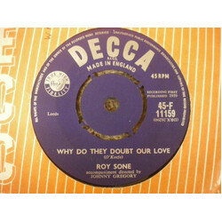 Roy Sone Why Do They Doubt Our Love USED VINYL 7INCH 45 RPM SINGLE