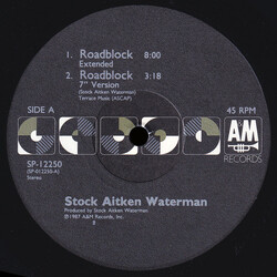 Stock, Aitken & Waterman Roadblock VINYL 12" USED