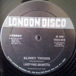 Larry Page Orchestra Slinky Thighs USED VINYL 12INCH 45 RPM