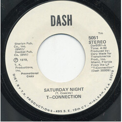 T-Connection Saturday Night USED VINYL 7INCH 45 RPM PROMO STYRENE