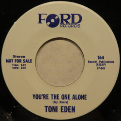 Toni Eden (2) You're The One Alone USED VINYL 7INCH 45 RPM PROMO