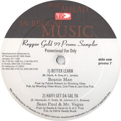 Various Reggae Gold 99 Promo Sampler USED VINYL 12INCH 33 S RPM PROMO SAMPLER
