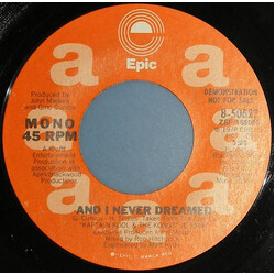 Kaptain Kool And The Kongs And I Never Dreamed USED VINYL 7INCH SINGLE PROMO STYRENE STEREO MONO