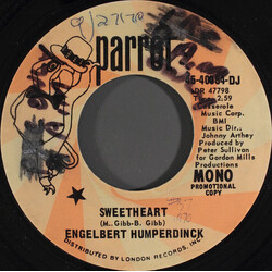 Engelbert Humperdinck Sweetheart USED VINYL 7INCH 45 RPM PROMO STEREO MONO