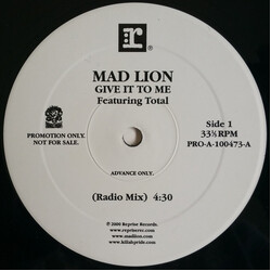 Mad Lion Give It To Me USED VINYL 12INCH 33 S RPM PROMO