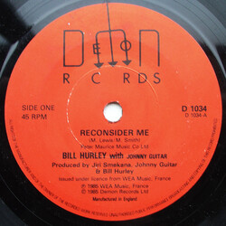 Bill Hurley / Johnny Guitar (2) Reconsider Me / Party Party USED VINYL 7INCH 45 RPM SINGLE