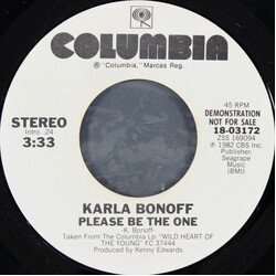 Karla Bonoff Please Be The One USED VINYL 7INCH 45 RPM SINGLE PROMO STYRENE STEREO
