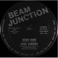 Disco Duck Symphony / Paul Vincent (3) Disco Duck USED VINYL 12INCH 33 S RPM SINGLE