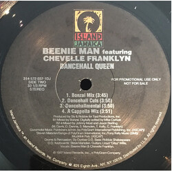 Beenie Man / Chevelle Franklyn Dancehall Queen USED VINYL 12INCH 33 S RPM PROMO