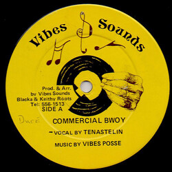 Tenastelin Commercial Bwoy / Burial Tonight USED VINYL 12INCH 45 RPM