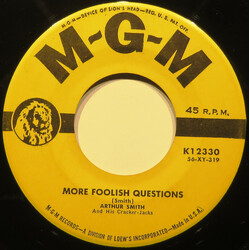 Arthur Smith And His Cracker-Jacks More Foolish Questions USED VINYL 7INCH 45 RPM