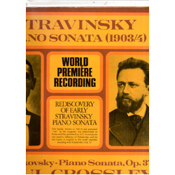 Igor Stravinsky / Pyotr Ilyich Tchaikovsky Piano Sonata (1903/4) Vinyl LP USED