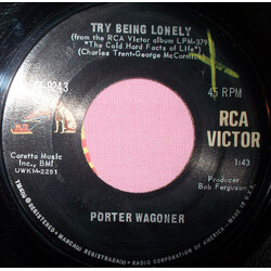 Porter Wagoner Try Being Lonely / Julie USED VINYL 7INCH 45 RPM SINGLE