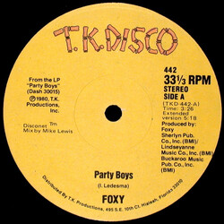 Foxy Party Boys USED VINYL 12INCH 33 S RPM STEREO