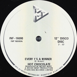 Hot Chocolate Every 1's A Winner / Put Your Love In Me USED VINYL 12INCH 33 S RPM SINGLE