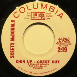 Skeets McDonald Chin Up-Chest Out USED VINYL 7INCH 45 RPM PROMO
