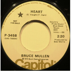 Bruce Mullen Heart USED VINYL 7INCH 45 RPM PROMO