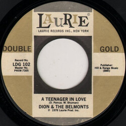 Dion & The Belmonts A Teenager In Love / A Lover's Prayer Vinyl 7" USED