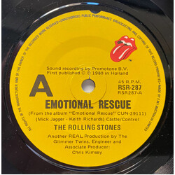 The Rolling Stones Emotional Rescue  VINYL 7" USED