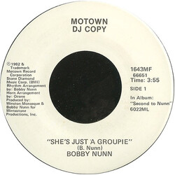 Bobby Nunn She's Just A Groupie USED VINYL 7INCH PROMO 45 RPM