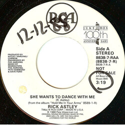 Rick Astley She Wants To Dance With Me USED VINYL 7INCH 45 RPM PROMO