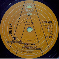 Joe Tex We Held On USED VINYL 7INCH 45 RPM PROMO