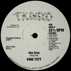 King Tutt Hey Sexy / Keep On USED VINYL 12INCH 33 S RPM PROMO