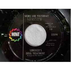 Lorenzo's Soul Treatment Seems Like Yesterday / Keep An Eye USED VINYL 7INCH 45 RPM SINGLE PROMO