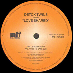Detox Twins Love Shared USED VINYL 12INCH 33 S RPM