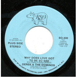 Derek & The Dominos Why Does Love Got To Be So Sad USED VINYL 7INCH 45 RPM PROMO STEREO MONO