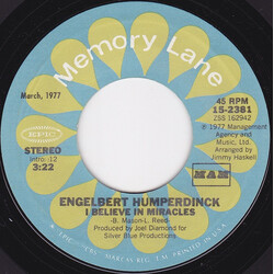 Engelbert Humperdinck I Believe In Miracles USED VINYL 7INCH 45 RPM SINGLE REISSUE