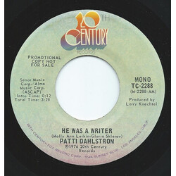 Patti Dahlstrom He Was A Writer USED VINYL 7INCH 45 RPM PROMO