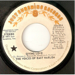 The Voices Of East Harlem Giving Love / New Vibrations USED VINYL 7INCH 45 RPM PROMO STYRENE STEREO