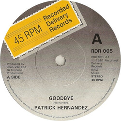 Patrick Hernandez Goodbye USED VINYL 7INCH 45 RPM SINGLE