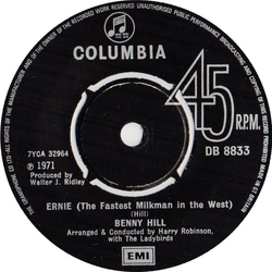 Benny Hill Ernie (The Fastest Milkman In The West) Vinyl 7" USED