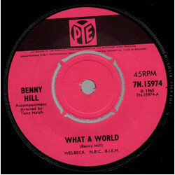 Benny Hill What A World USED VINYL 7INCH 45 RPM SINGLE