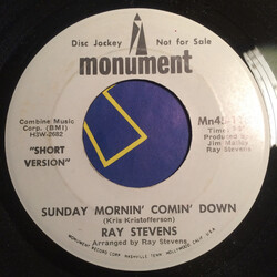 Ray Stevens Sunday Mornin' Comin' Down USED VINYL 7INCH 45 RPM PROMO