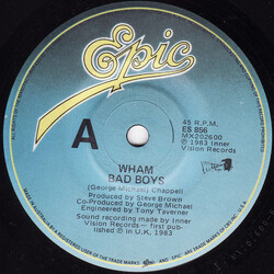 Wham! Bad Boys USED VINYL 7INCH 45 RPM SINGLE