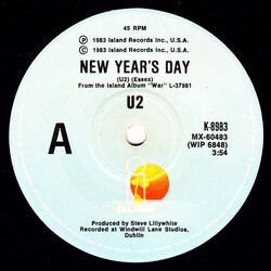 U2 New Year's Day USED VINYL 7INCH SINGLE 45 RPM
