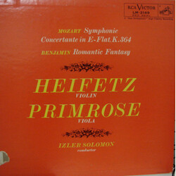 Wolfgang Amadeus Mozart / Arthur Benjamin / Jascha Heifetz / WIlliam Primrose / Izler Solomon Symphonie Concertante In E-Flat, K.364 / Romantic Fantas