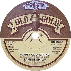 Sandie Shaw Puppet On A String USED VINYL 7INCH 45 RPM SINGLE REISSUE MONO