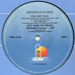 Was (Not Was) Out Come The Freaks USED VINYL 12INCH 33 S RPM PROMO