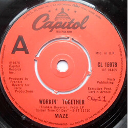 Maze Featuring Frankie Beverly Workin' Together / Travellin' Man USED VINYL 7INCH 45 RPM SINGLE