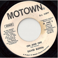 David Ruffin On And Off USED VINYL 7INCH 45 RPM PROMO