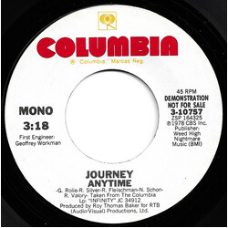 Journey Anytime USED VINYL 7INCH 45 RPM PROMO STEREO MONO